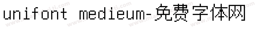 unifont medieum字体转换